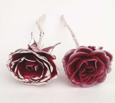 Real roses preserved and hand painted gift