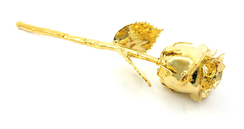 Small gold covered real rose