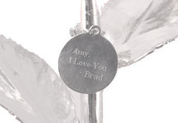 Engraved Tag on Rose Stem